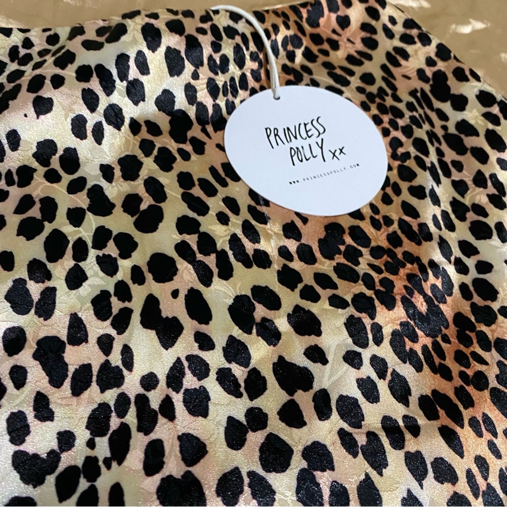 Princess Polly Leopard Print Mini Skirt in Black, Cream and Brown - Picture 7 of 11